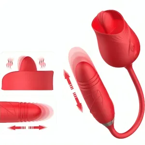 Delight Blumenvibrator & Stoßung mit Roter Zunge von Armony Stimulators | Fesselliebe.de
