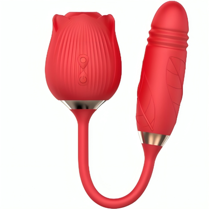 Delight Blume Saugen & Stossen Rot von Armony Stimulators | Fesselliebe.de