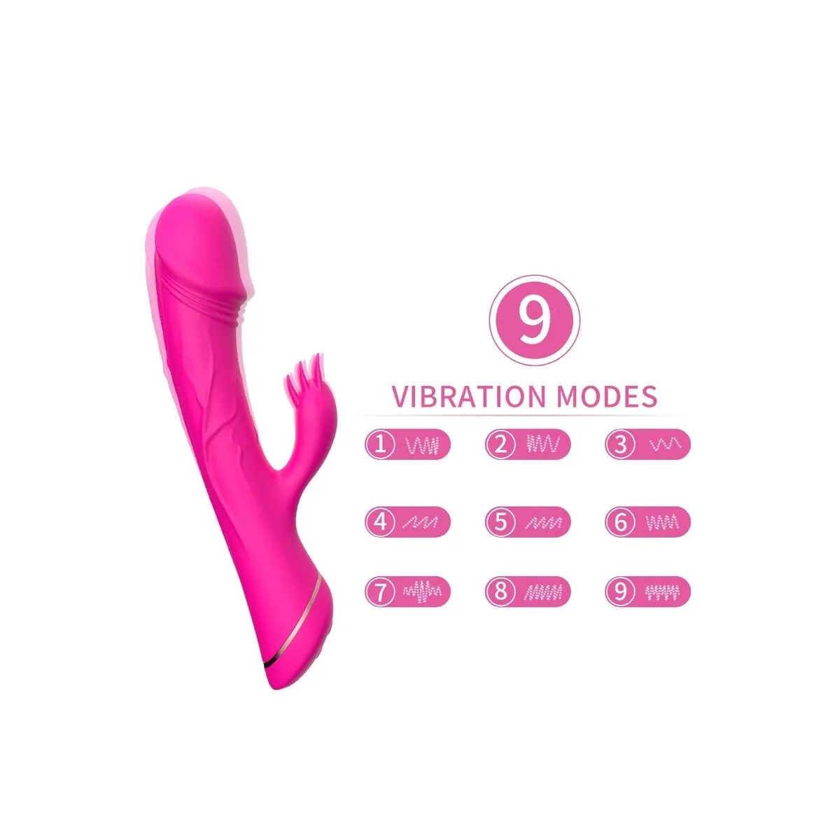 Dildo Vibrator Rabbit Silikon Fuchsia von Armony Vibrators | Fesselliebe.de