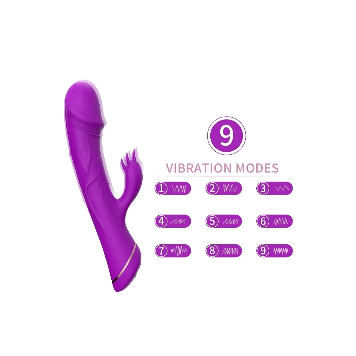 Dildo Vibrator Rabbit Silikon Lila von Armony Vibrators | Fesselliebe.de