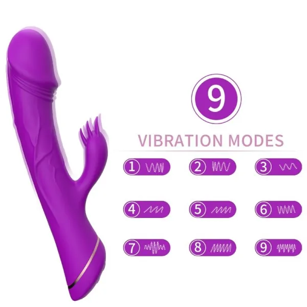 Dildo Vibrator Rabbit Silikon Lila von Armony Vibrators | Fesselliebe.de