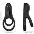 Doppelringvibrator Schwarz von Armony For Him