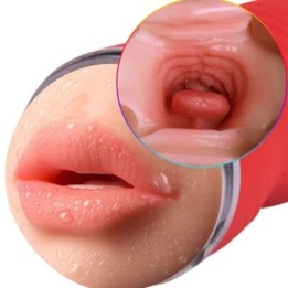 Doppelter Vagina- und Mund-Roter Masturbator von Armony For Him | Fesselliebe.de