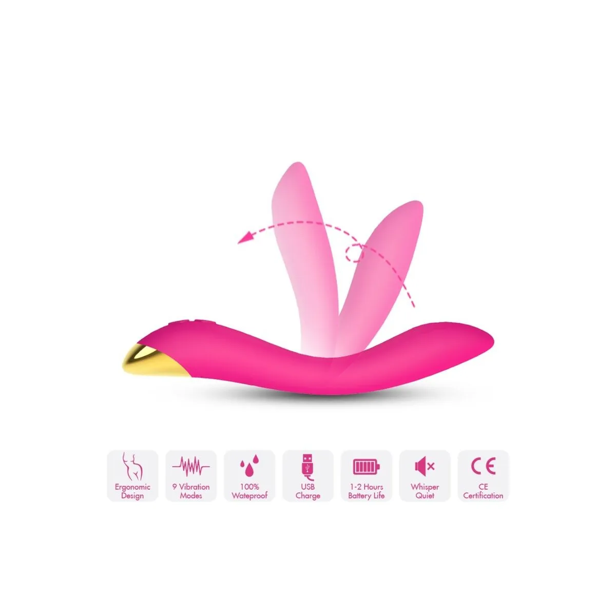 Flamingo Vibrator Multiposition Fuchsia von Armony Vibrators | Fesselliebe.de