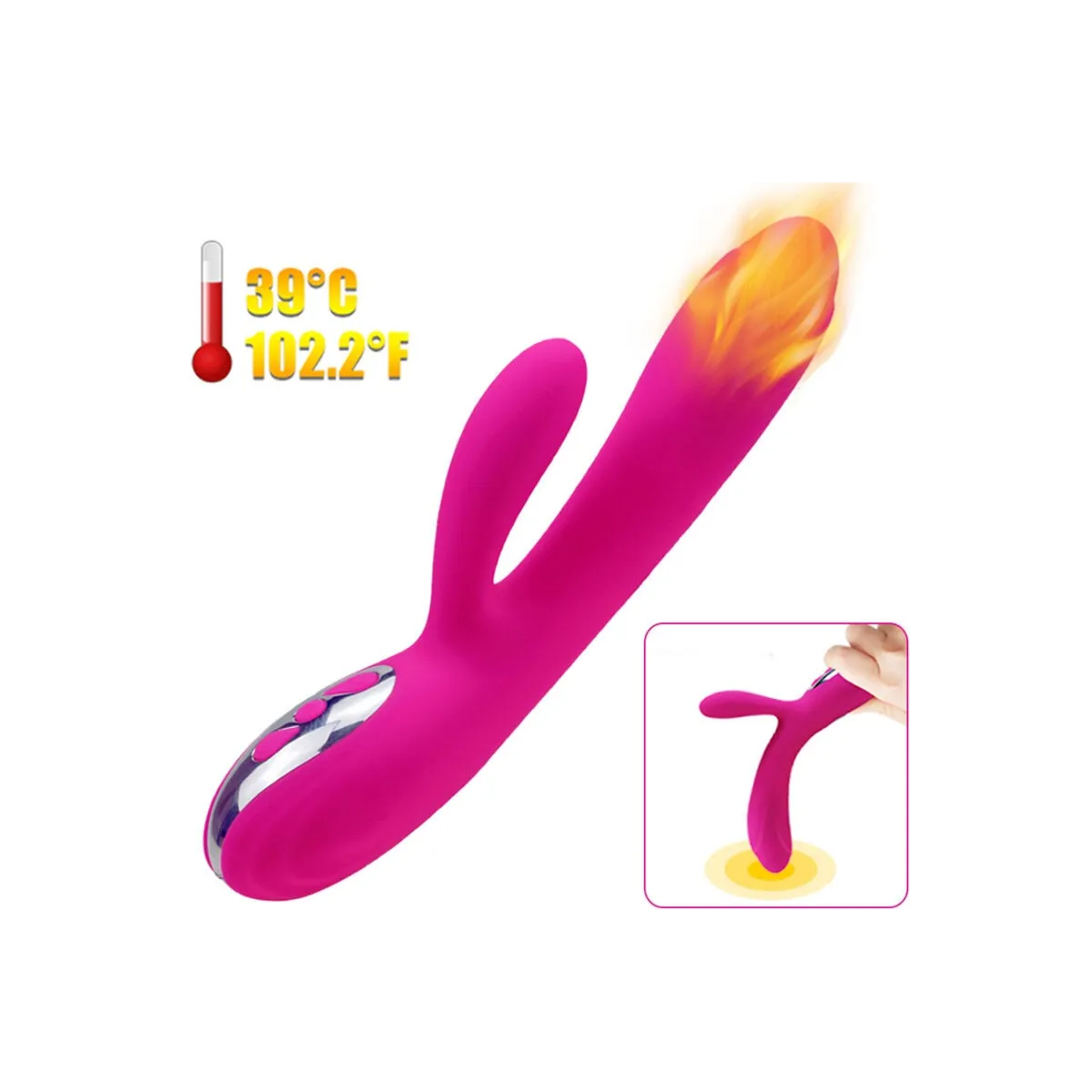 Flexibler Vibrator & Stimulator mit Fuchsia-Wrmeeffekt von Armony Vibrators | Fesselliebe.de