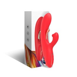 G-Punkt- und Klitoris-Stimulator-Vibrator mit Oszillierender Zunge Rot von Armony Vibrators | Fesselliebe.de