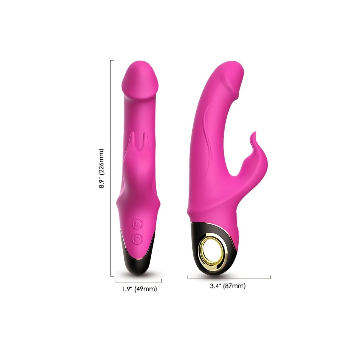 Meteror Dildo Vibrator Rabbit Rotator Fuchsia von Armony Vibrators | Fesselliebe.de