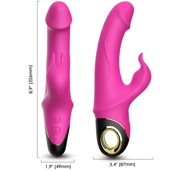 Meteror Dildo Vibrator Rabbit Rotator Fuchsia von Armony Vibrators | Fesselliebe.de