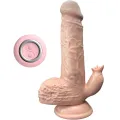 Realistischer Vibrator & Stoßdildo mit Zungenstimulator 19 cm von Armony Vibrators