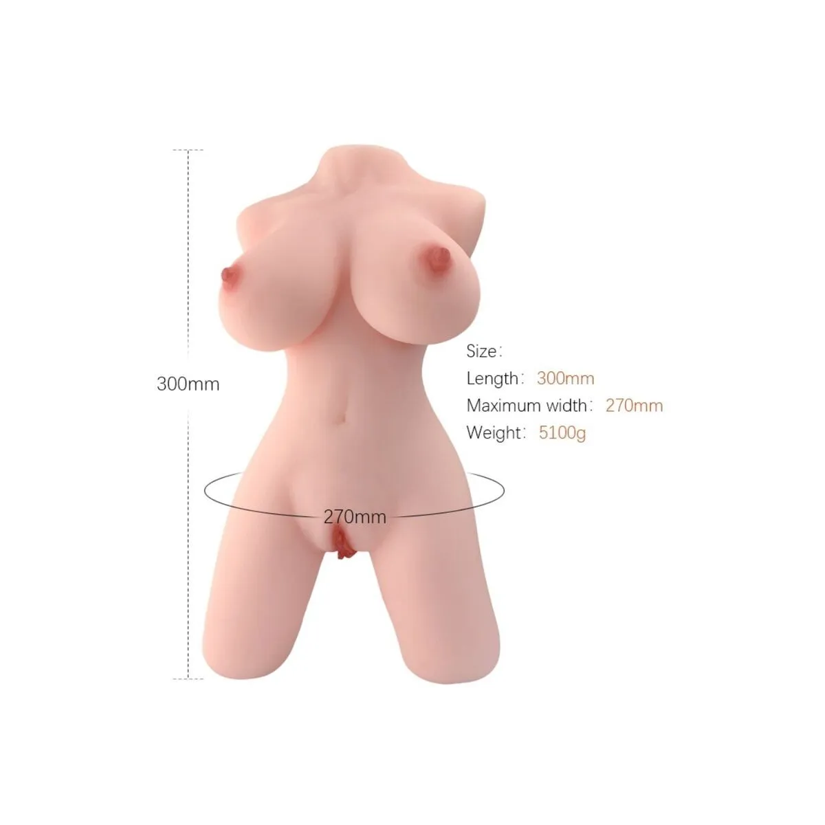 Realistisches weibliches Torsomodell 5 von Armony For Him | Fesselliebe.de