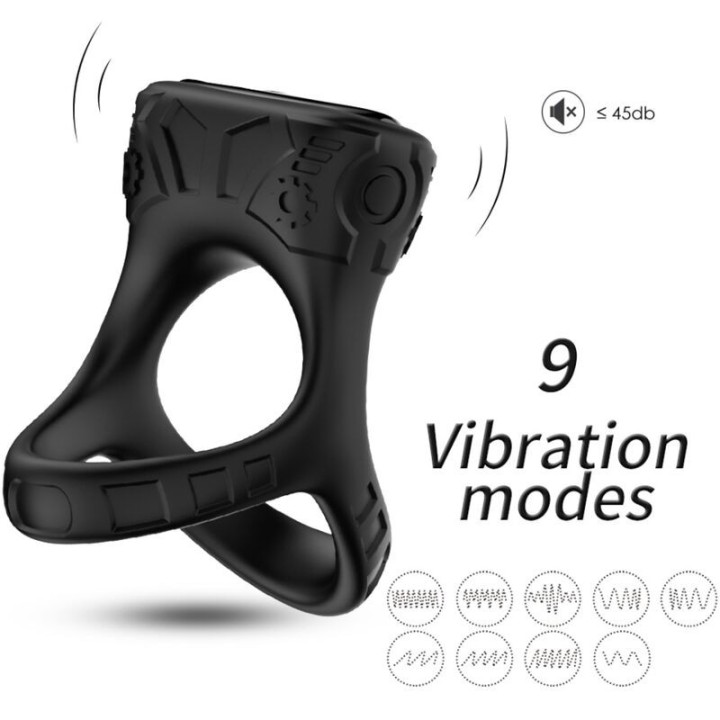 Ringvibrator & Multiposition Schwarz von Armony For Him | Fesselliebe.de