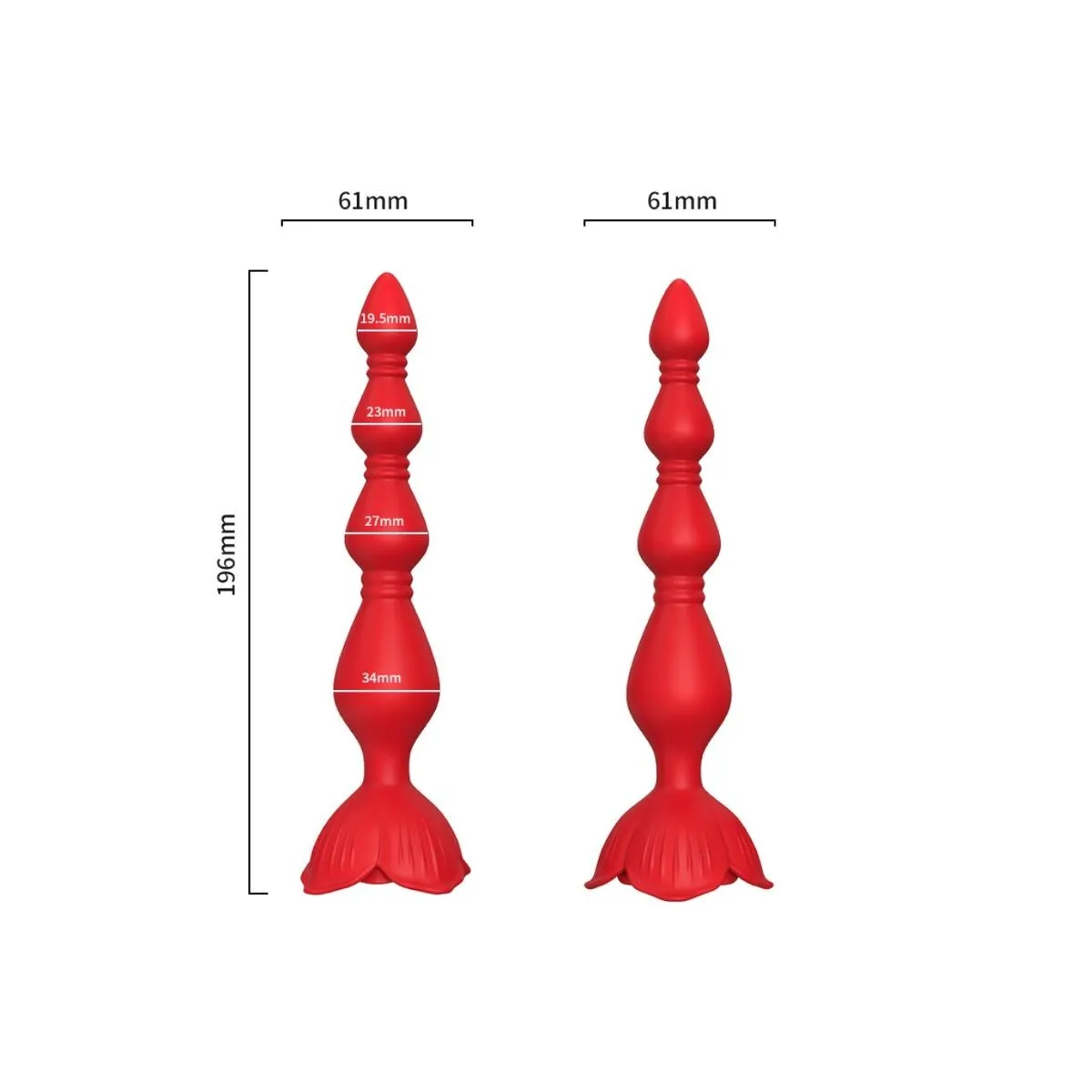 Rosa Vibrator Pagoda & Anal Plug Rot von Armony Anal | Fesselliebe.de