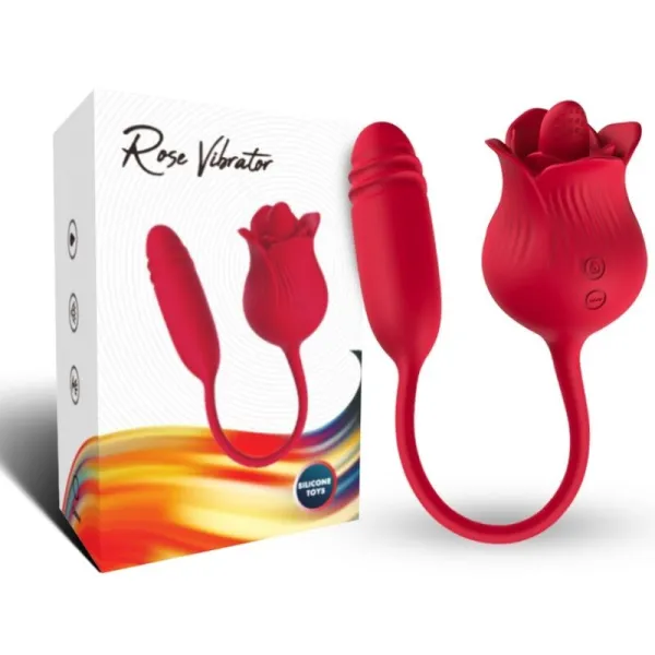 Roselip Leckt Vibrierenden Clit und Vibrator Rot von Armony Stimulators | Fesselliebe.de