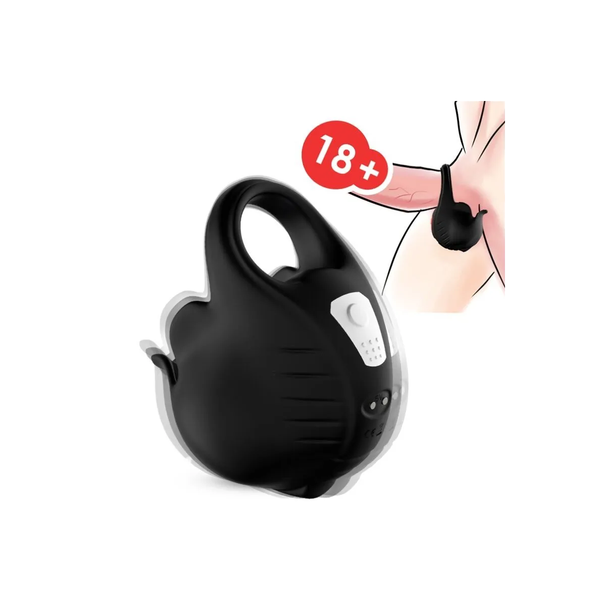 Schröpf-Vibratorring Schwarz von Armony For Him | Fesselliebe.de