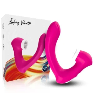 Secretkiss Lecken Vibrierende Klitoris & Vibrator Gebogenes Fuchsia von Armony Stimulators