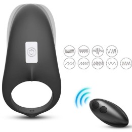 Shark Vibratorring für Paare mit Fernbedienung Schwarz von Armony For Him | Fesselliebe.de