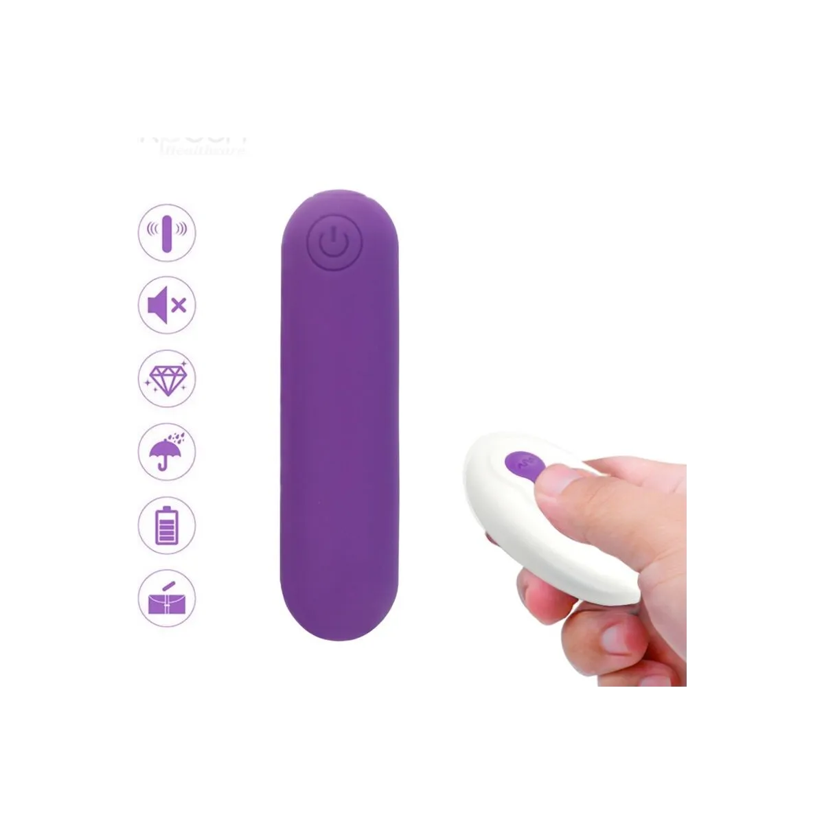 Splash Joline Vibrator Bullet Silikon mit Fernbedienung 10 Vibrationen 6,5 X 1,5 cm Lila von Armony Stimulators | Fesselliebe.de