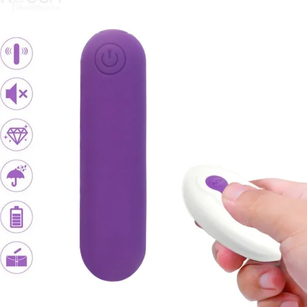 Splash Joline Vibrator Bullet Silikon mit Fernbedienung 10 Vibrationen 6,5 X 1,5 cm Lila von Armony Stimulators | Fesselliebe.de