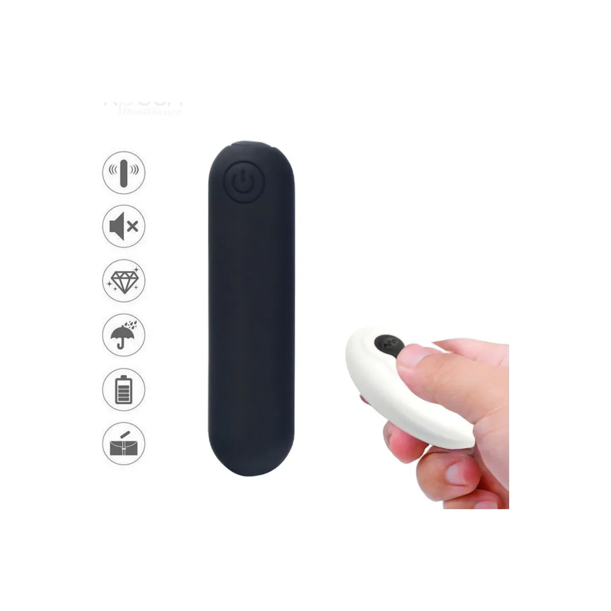 Splash Joline Vibrator Bullet Silikon mit Fernbedienung 10 Vibrationen 65 X 15 cm Schwarz von Armony Stimulators | Fesselliebe.de