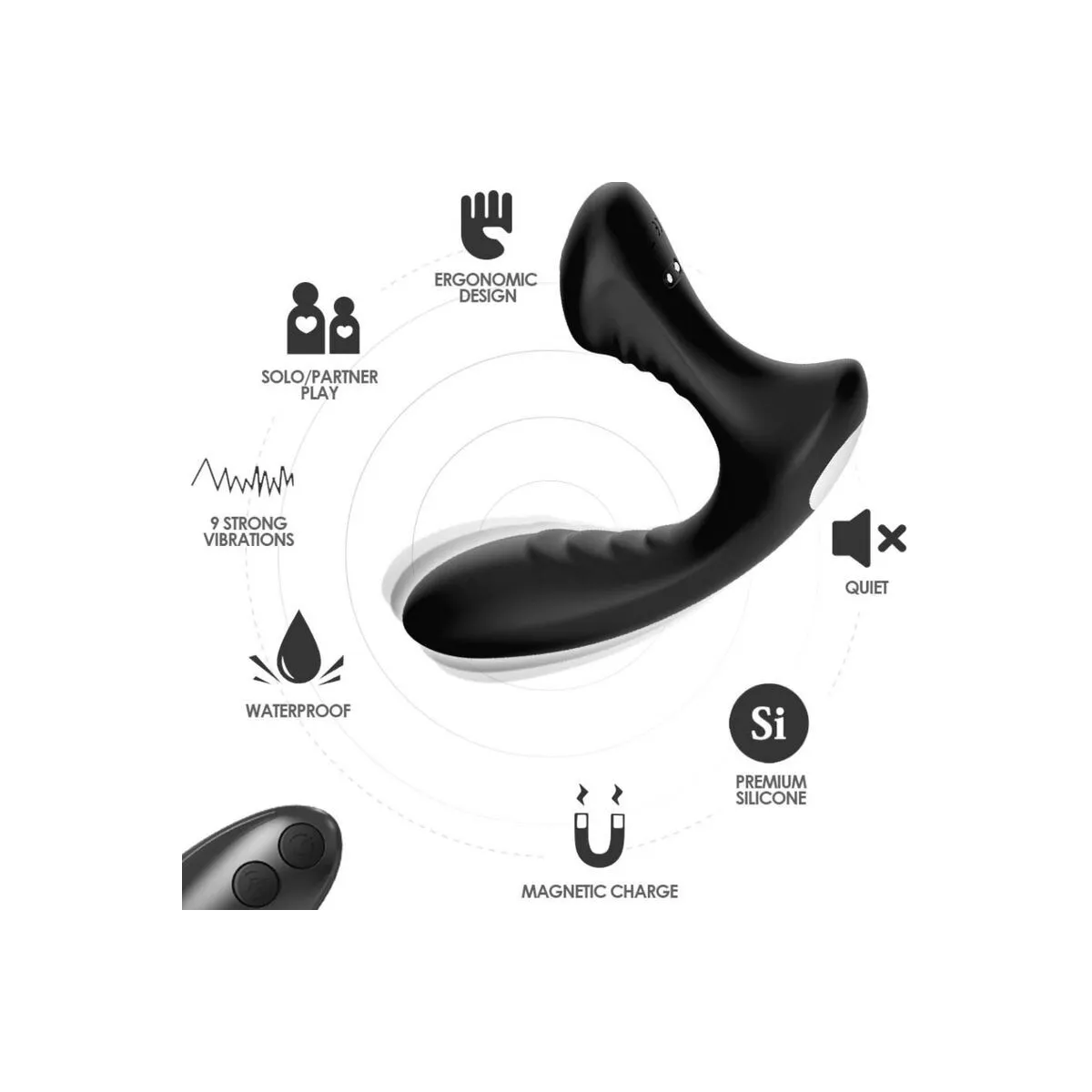 Storm Vibrator Anal Prostata & Stecker mit Fernbedienung Schwarz von Armony Anal | Fesselliebe.de