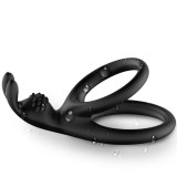 Tensy Doppelter Rabbitring Schwarz von Armony For Him | Fesselliebe.de
