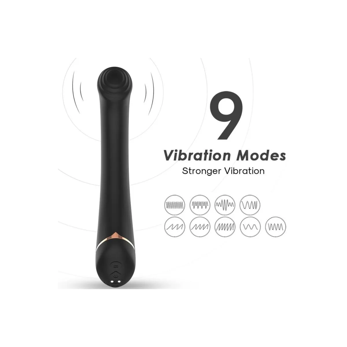 Vibrator Faltkopf Silikon Schwarz von Armony Vibrators | Fesselliebe.de