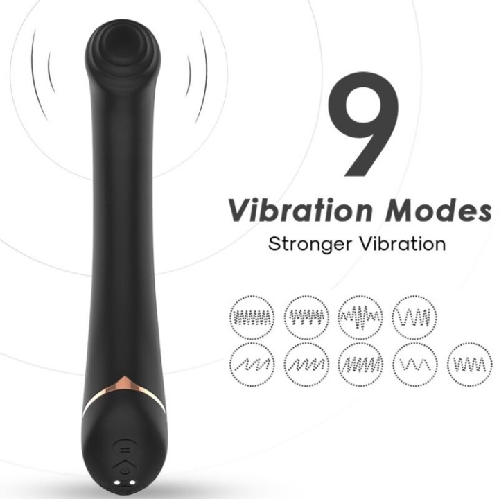 Vibrator Faltkopf Silikon Schwarz von Armony Vibrators | Fesselliebe.de