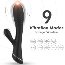Vibrator Rabbit Silikon Schwarz von Armony Vibrators | Fesselliebe.de
