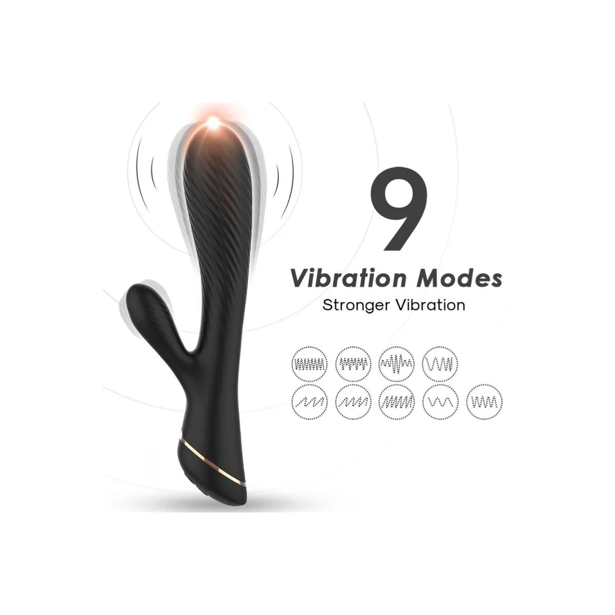 Vibrator Rabbit Silikon Schwarz von Armony Vibrators | Fesselliebe.de