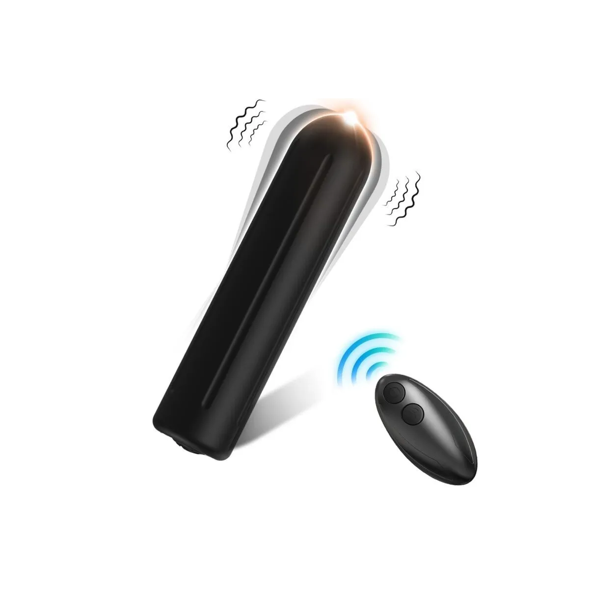 Warhead Vibrator Bullet mit Fernbedienung Schwarz 2 cm X 8,8 cm von Armony Stimulators | Fesselliebe.de