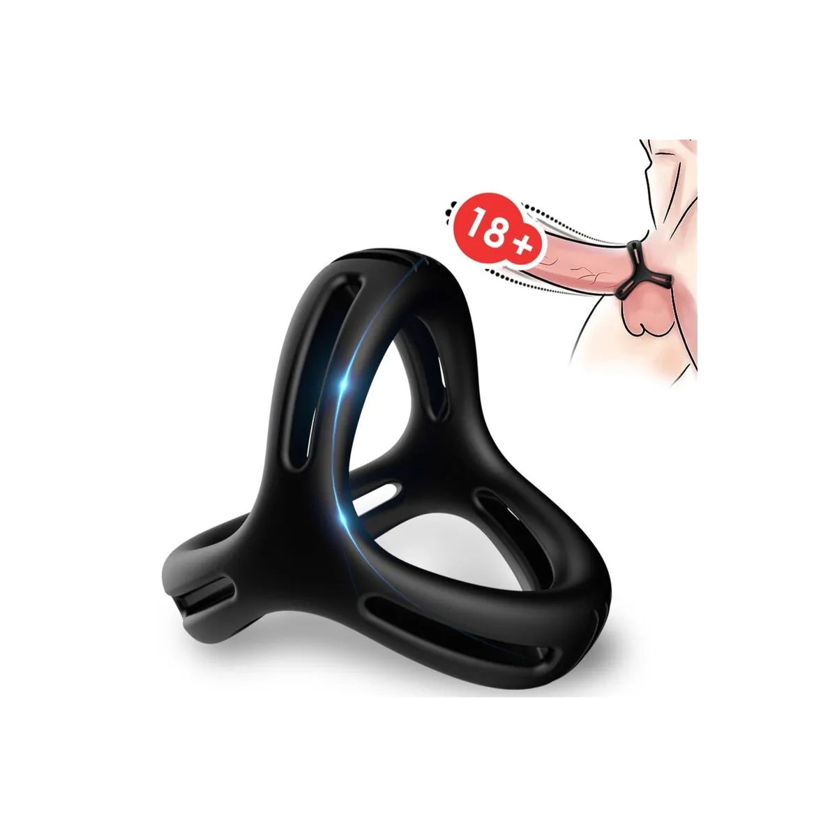 X-Ring Multiposition Schwarz von Armony For Him | Fesselliebe.de