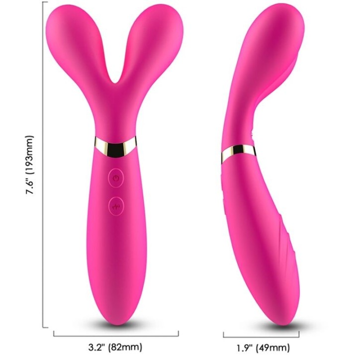 Y-Wand Massager & Vibrator Doppelkopf Fuchsia von Armony Massagers | Fesselliebe.de