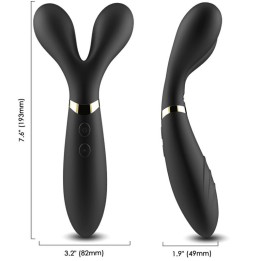 Y-Wand Massager & Vibrator Doppelkopf Schwarz von Armony Massagers | Fesselliebe.de