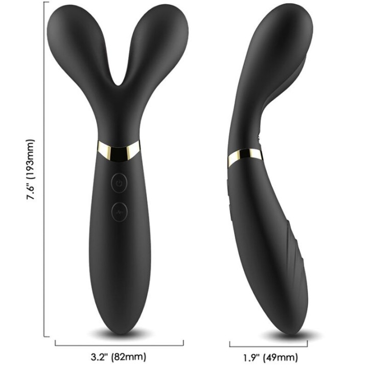 Y-Wand Massager & Vibrator Doppelkopf Schwarz von Armony Massagers | Fesselliebe.de