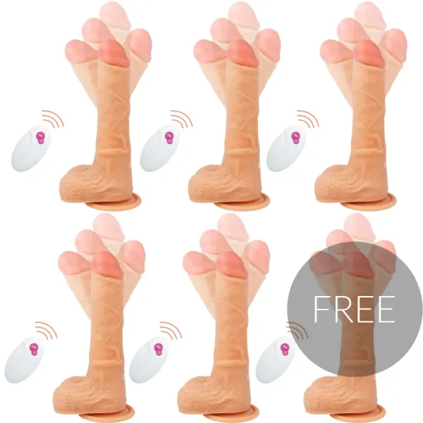 Realistische mit Fernbedienung Mr, Rick 20,9 cm – O – 4 cm / 5 + 1 Gratis von Cyber Silicock | Fesselliebe.de