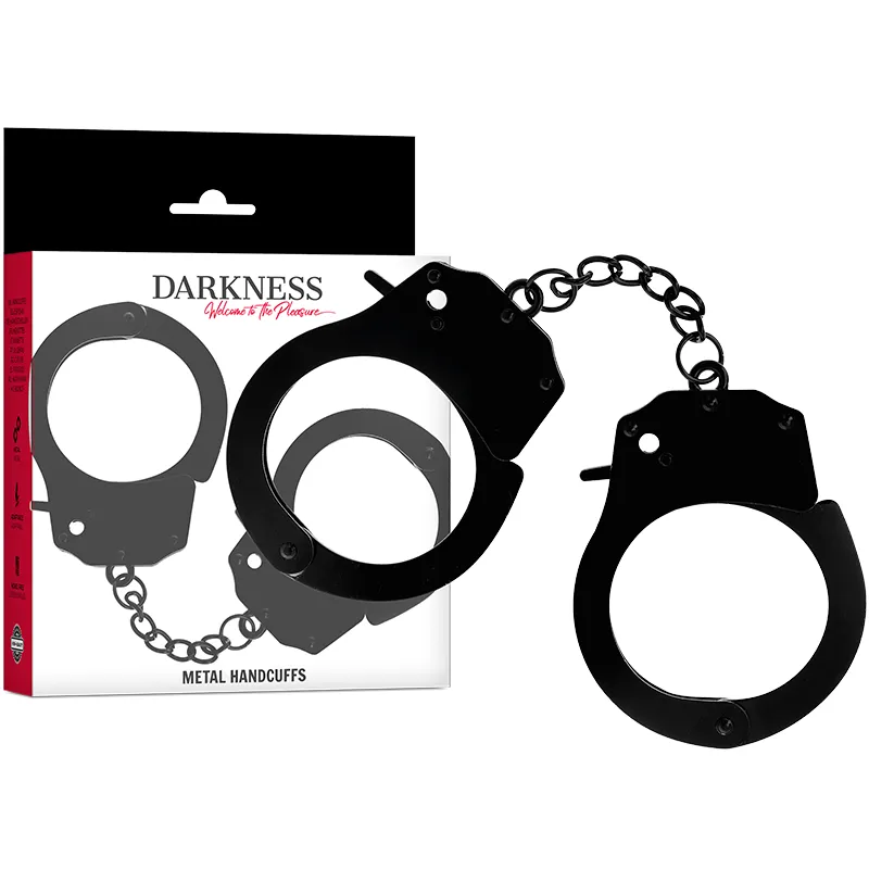 Handschellen aus Metall für Schwarze Hnde von Darkness Bondage | Fesselliebe.de