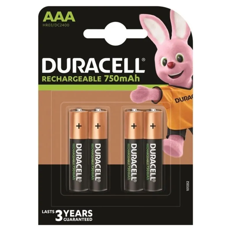 Wiederaufladbare Batterie Hr03 Aaa 750 Mah 4 Einheit von Duracell | Fesselliebe.de
