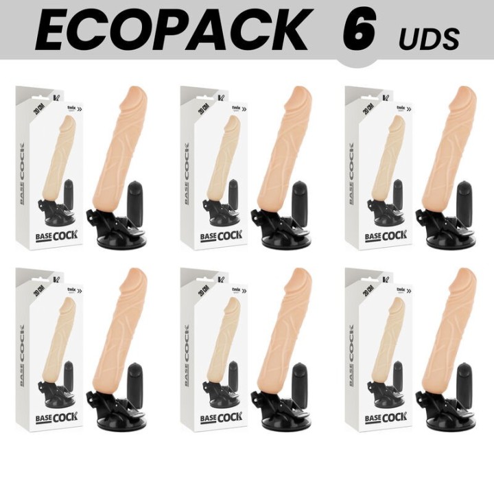 Basecock Realistischer Vibrator mit Fernbedienung natürlicher 20 cm -O- 4 cm von Basecock | Fesselliebe.de