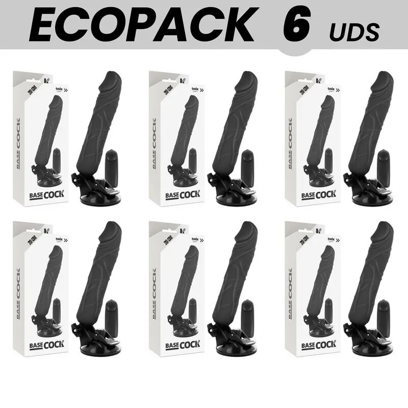 Basecock Realistischer Vibrator mit Fernbedienung Schwarz 20 cm -O- 4 cm von Basecock | Fesselliebe.de