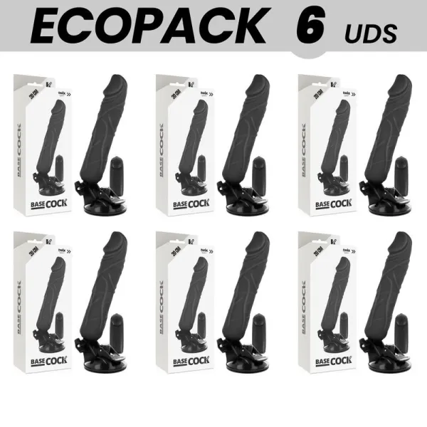 Basecock Realistischer Vibrator mit Fernbedienung Schwarz 20 cm -O- 4 cm von Basecock | Fesselliebe.de