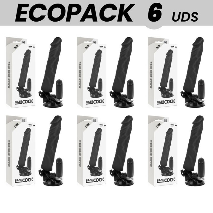 Basecock Realistischer Vibrator mit Fernbedienung Schwarz 21 cm -O- 4 cm von Basecock | Fesselliebe.de