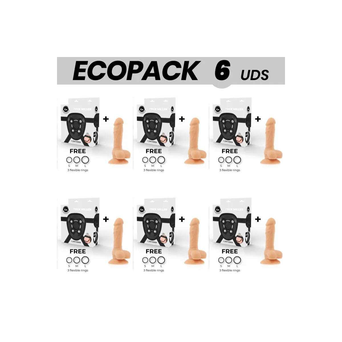 Cock Miller Harness + Dildo Silikon Dichte Artikulierbares Cocksil 13 cm von Cock Miller | Fesselliebe.de