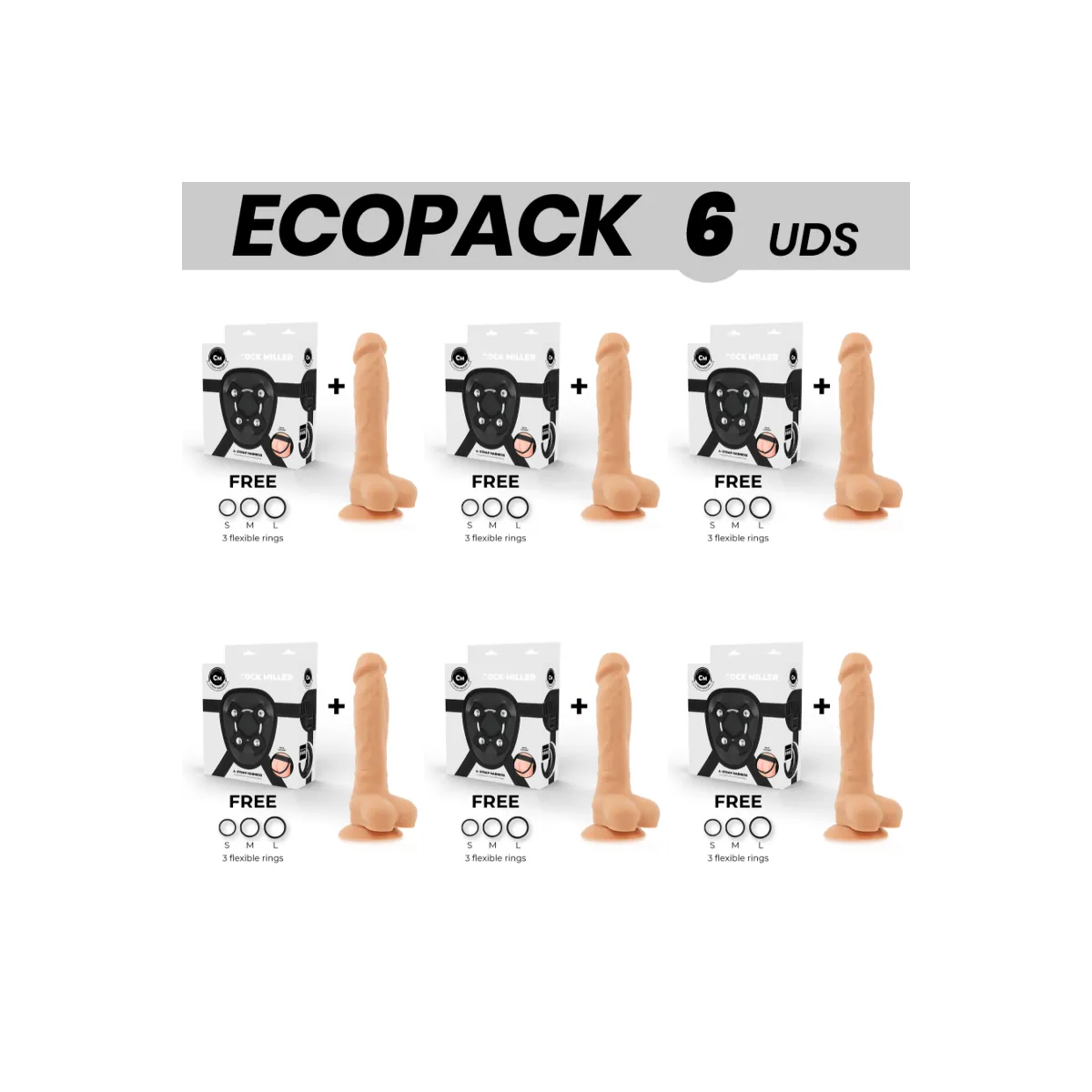 Cock Miller Harness + Silikon Dichte Artikulierbares Cocksil 19,5 cm von Cock Miller | Fesselliebe.de