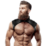 Herrenbrigade Verstellbarer Halsharness aus Ökoleder von Fetish Submissive Attitude | Fesselliebe.de