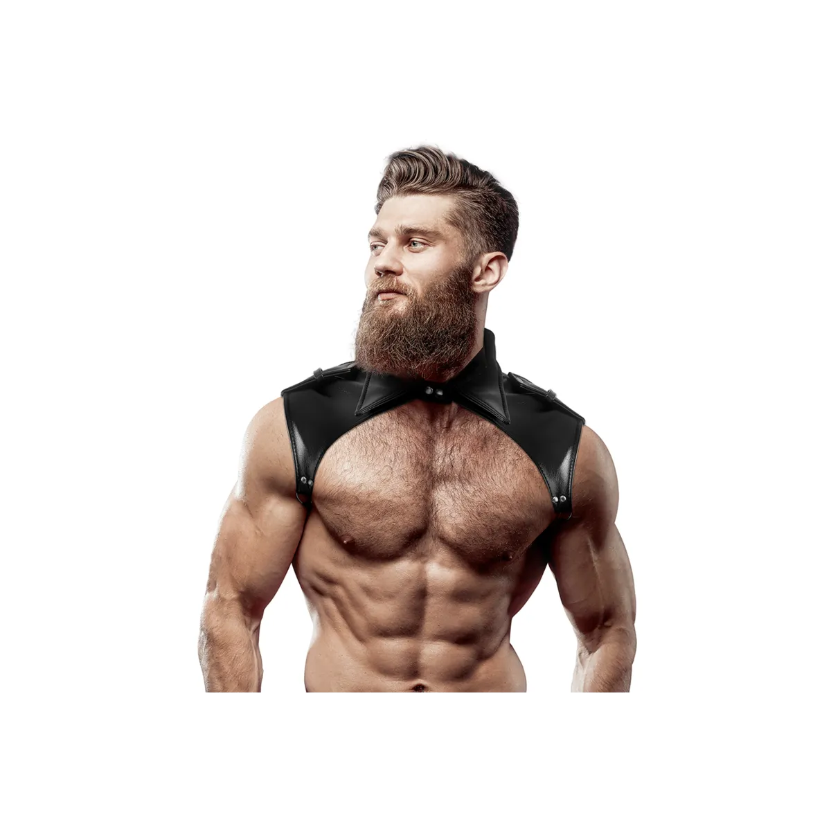 Herrenbrigade Verstellbarer Halsharness aus Ökoleder von Fetish Submissive Attitude | Fesselliebe.de