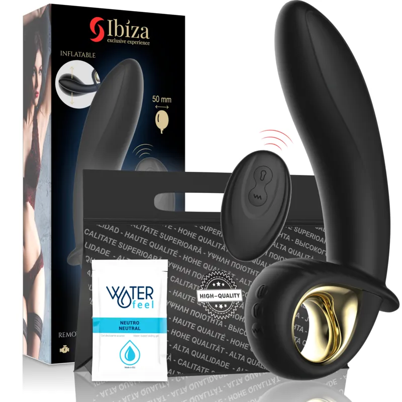 Leistungsstarker aufblasbarer Anal/Vaginal-Vibrator mit Fernbedienung von Ibiza | Fesselliebe.de