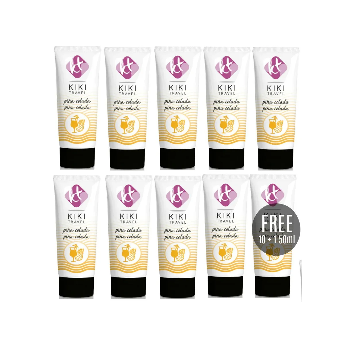 Pina Colada Gleitmittel 50 ml 10 + 1 Kostenlos von Kikí Travel | Fesselliebe.de
