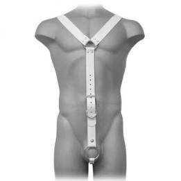 Harness Herren Weiss von Leather Body | Fesselliebe.de