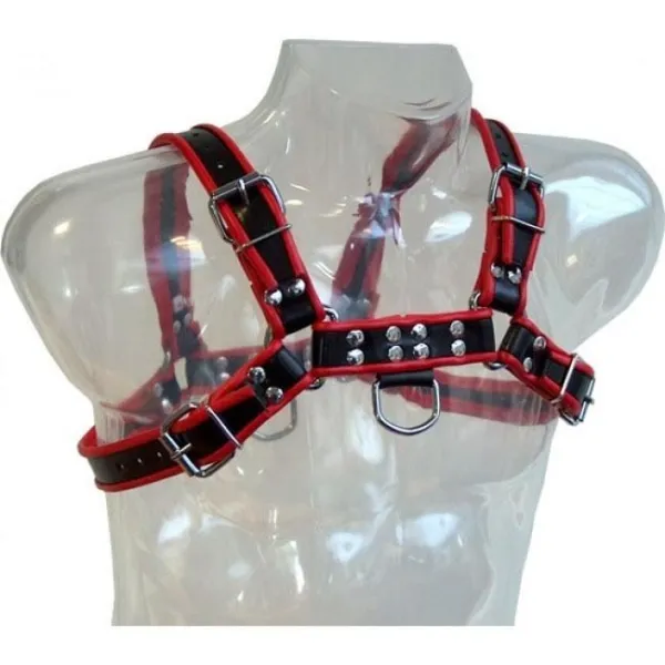 Kettenharness Iii Schwarz/Rot von Leather Body | Fesselliebe.de