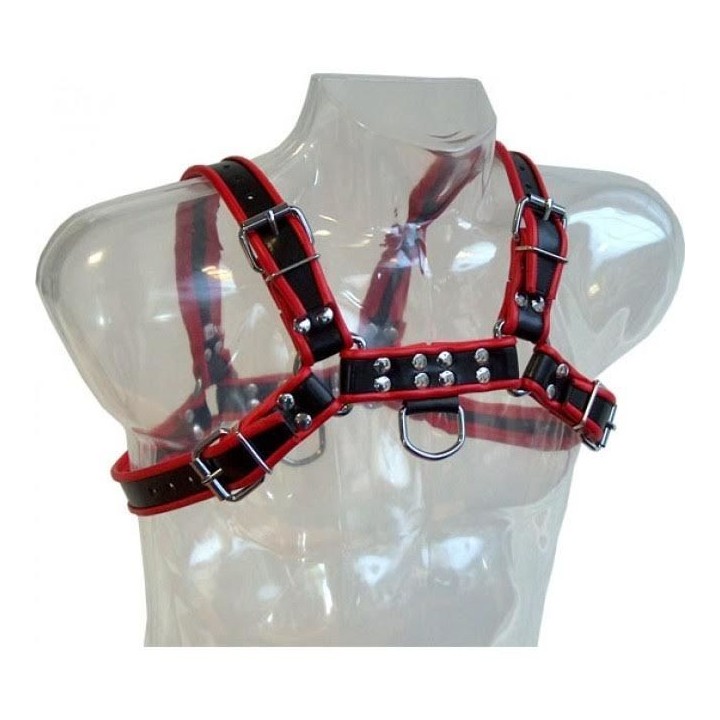 Kettenharness Iii Schwarz/Rot von Leather Body | Fesselliebe.de